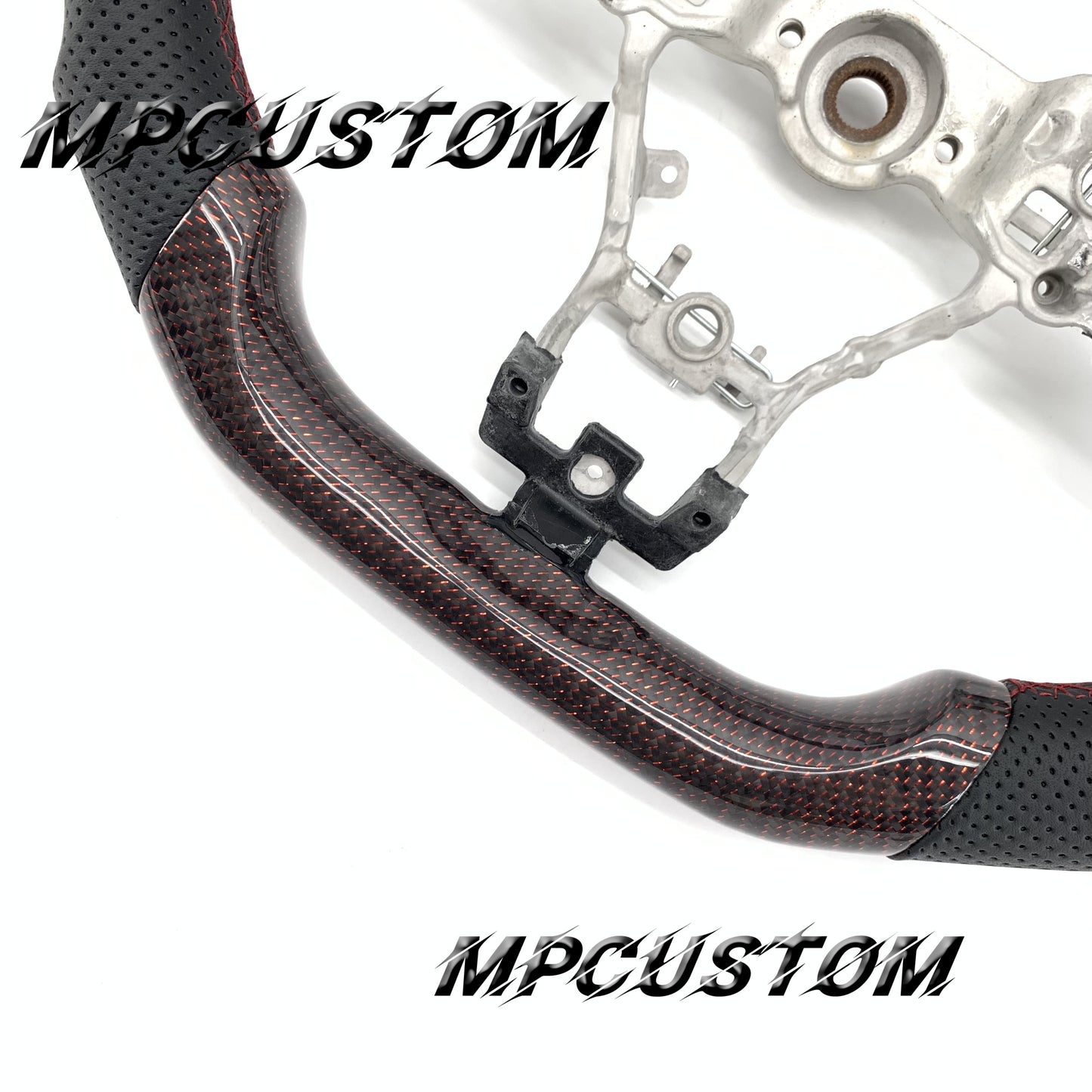 Mpcustom for Subaru 2015-2021 carbon fiber steering wheel gloss and black stripe line