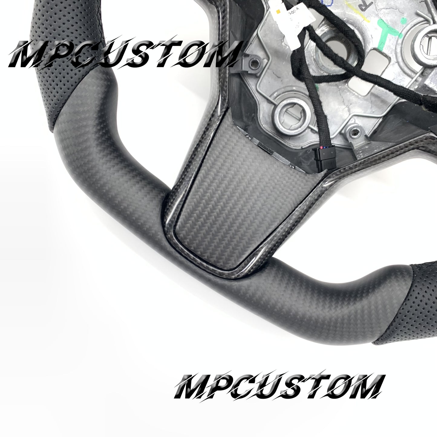 Mpcustom for Tesla model 3 Y carbon fiber steering wheel matte and round top
