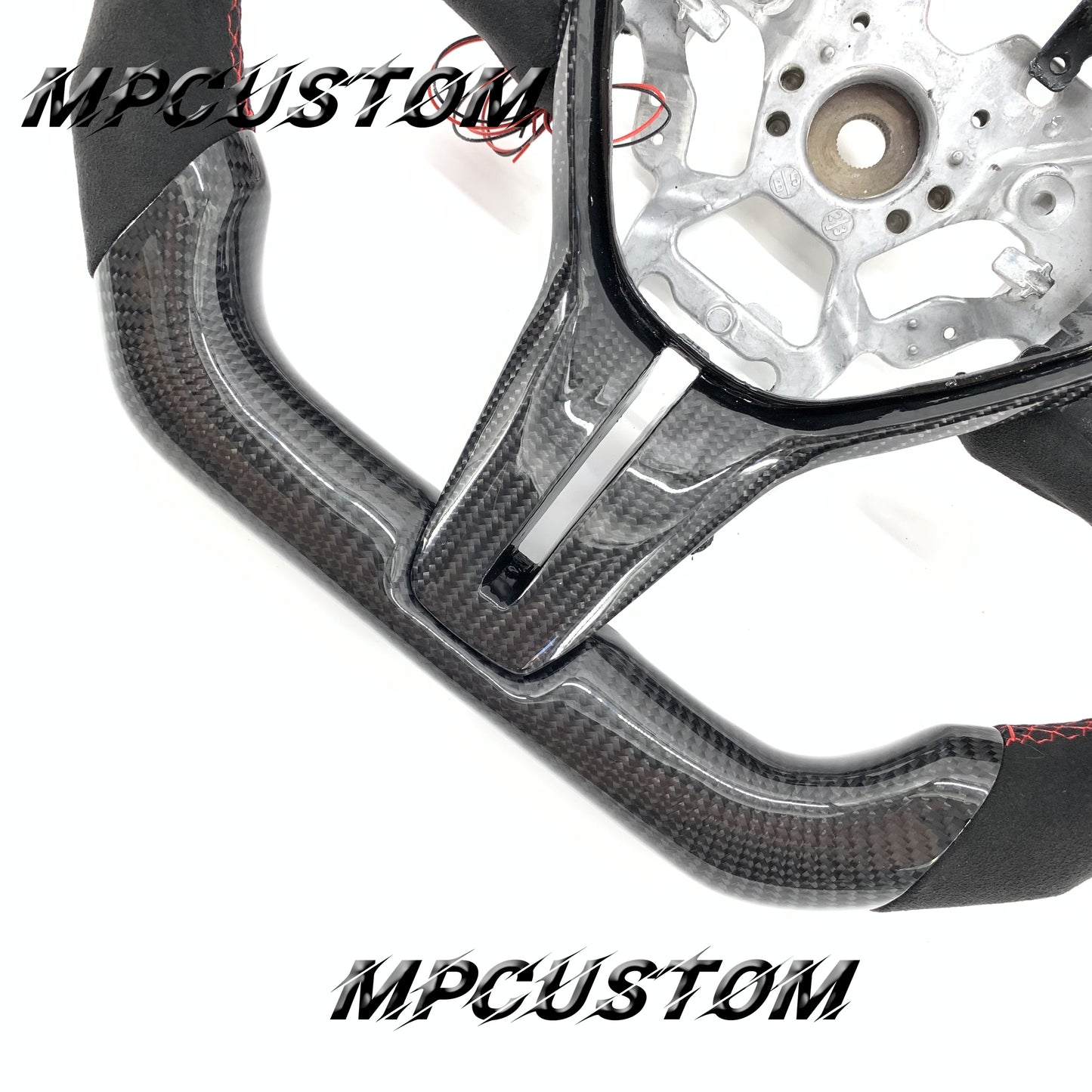 Mpcustom for Infiniti Q60 2016-2018 carbon fiber steering wheel gloss and led
