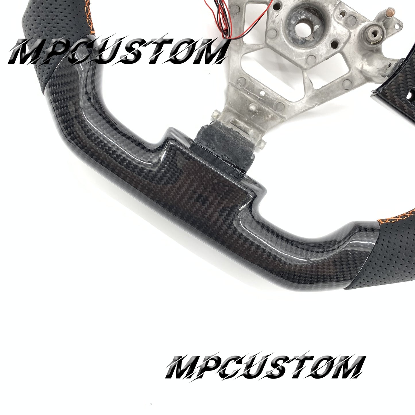 Mpcustom for Nissan 350z 2002-2009 carbon fiber steering wheel perforated leather