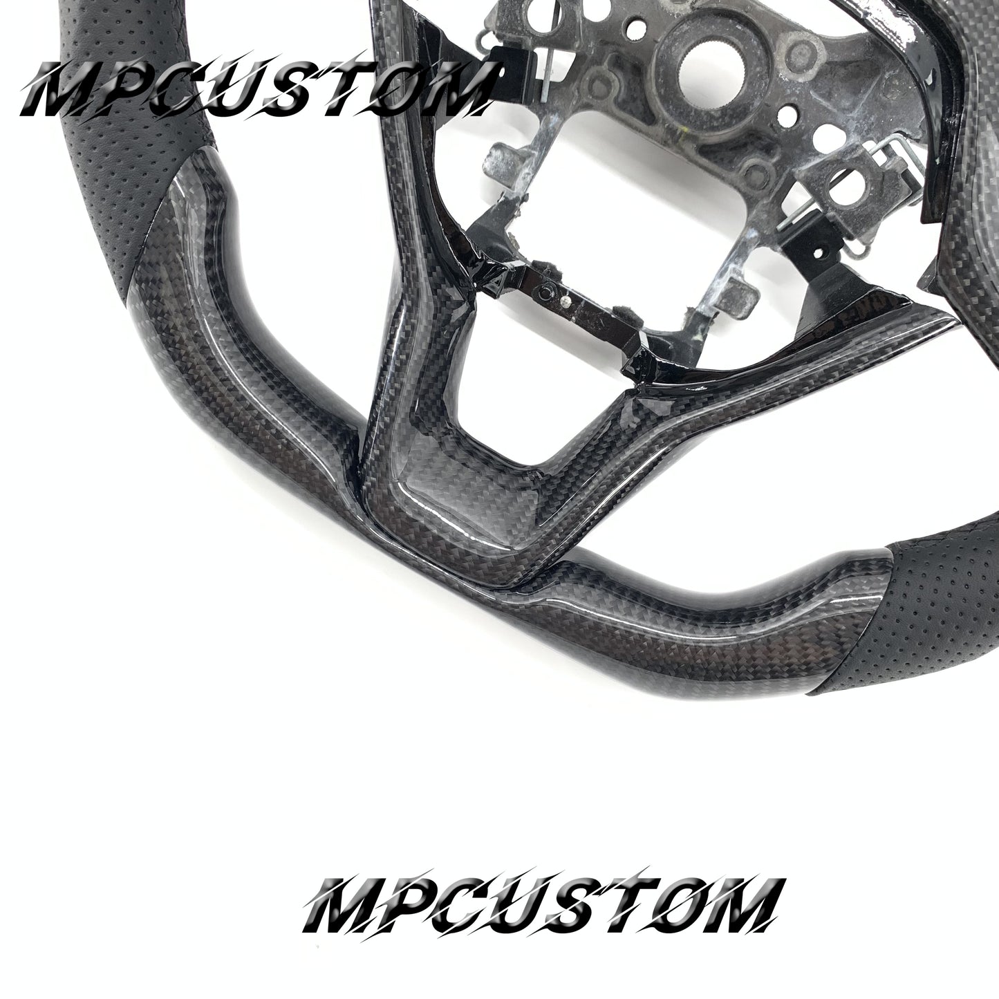 Mpcustom for Honda 10th gen Accord 2018-2022 carbon fiber steering wheel gloss and round top