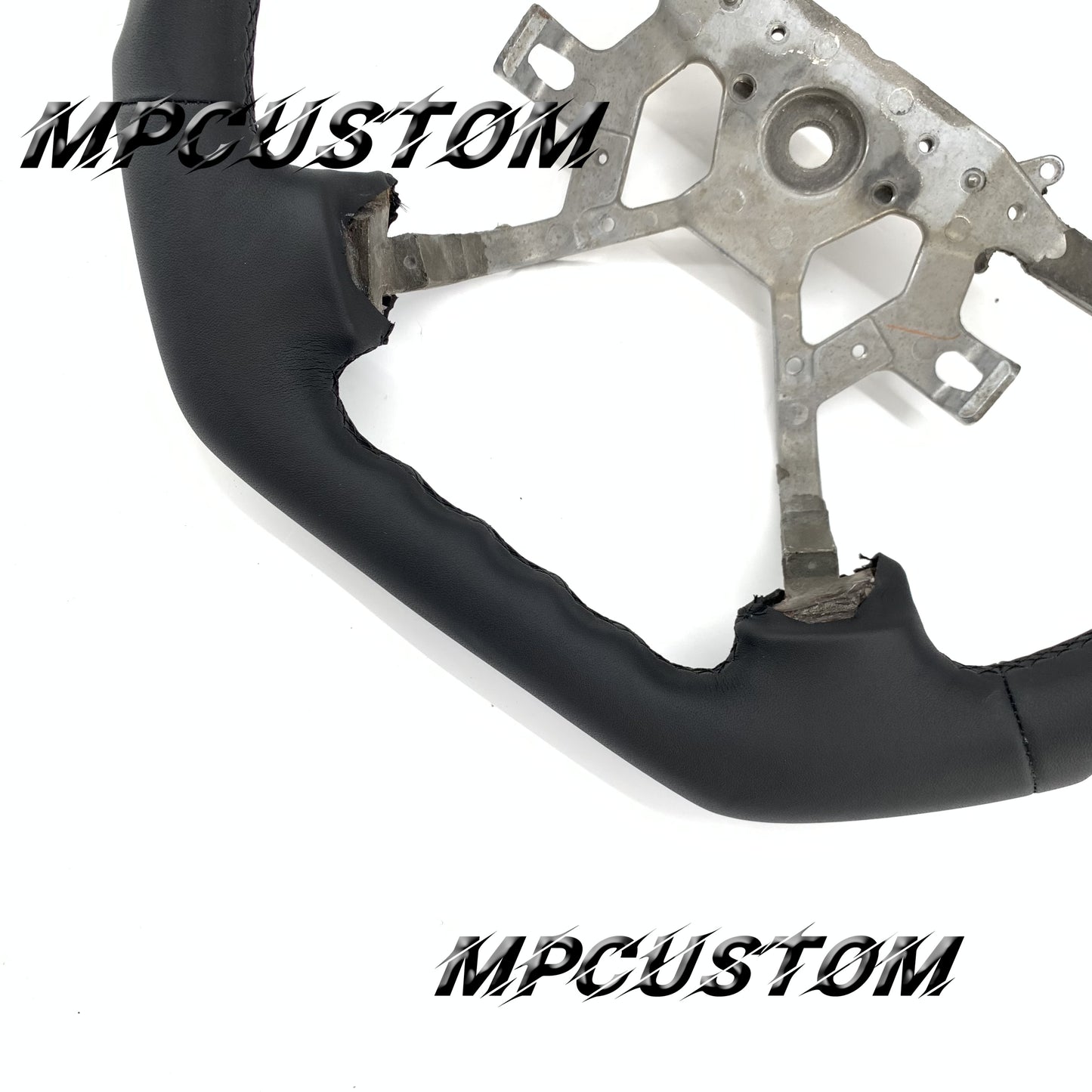 Mpcustom for Nissan Y61 carbon fiber steering wheel black stitching