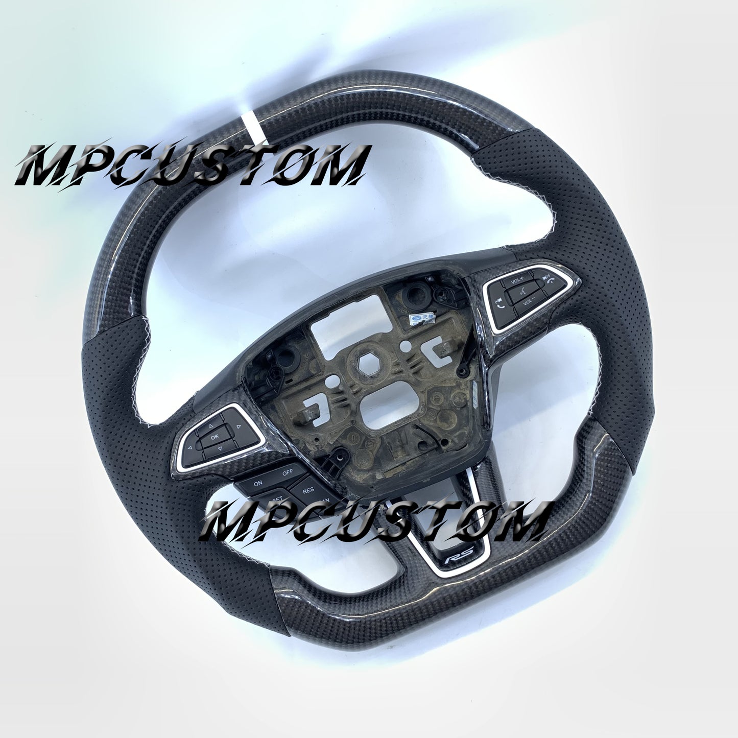 Mpcustom For Ford focus mk3 2015-2018 carbon fiber steering wheel flat top