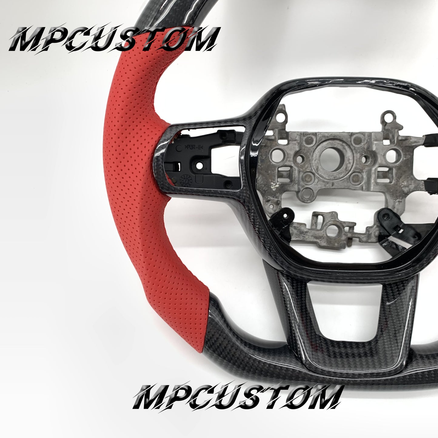 Mpcustom for Honda 11th gen Civic carbon fiber steering wheel red stripe line