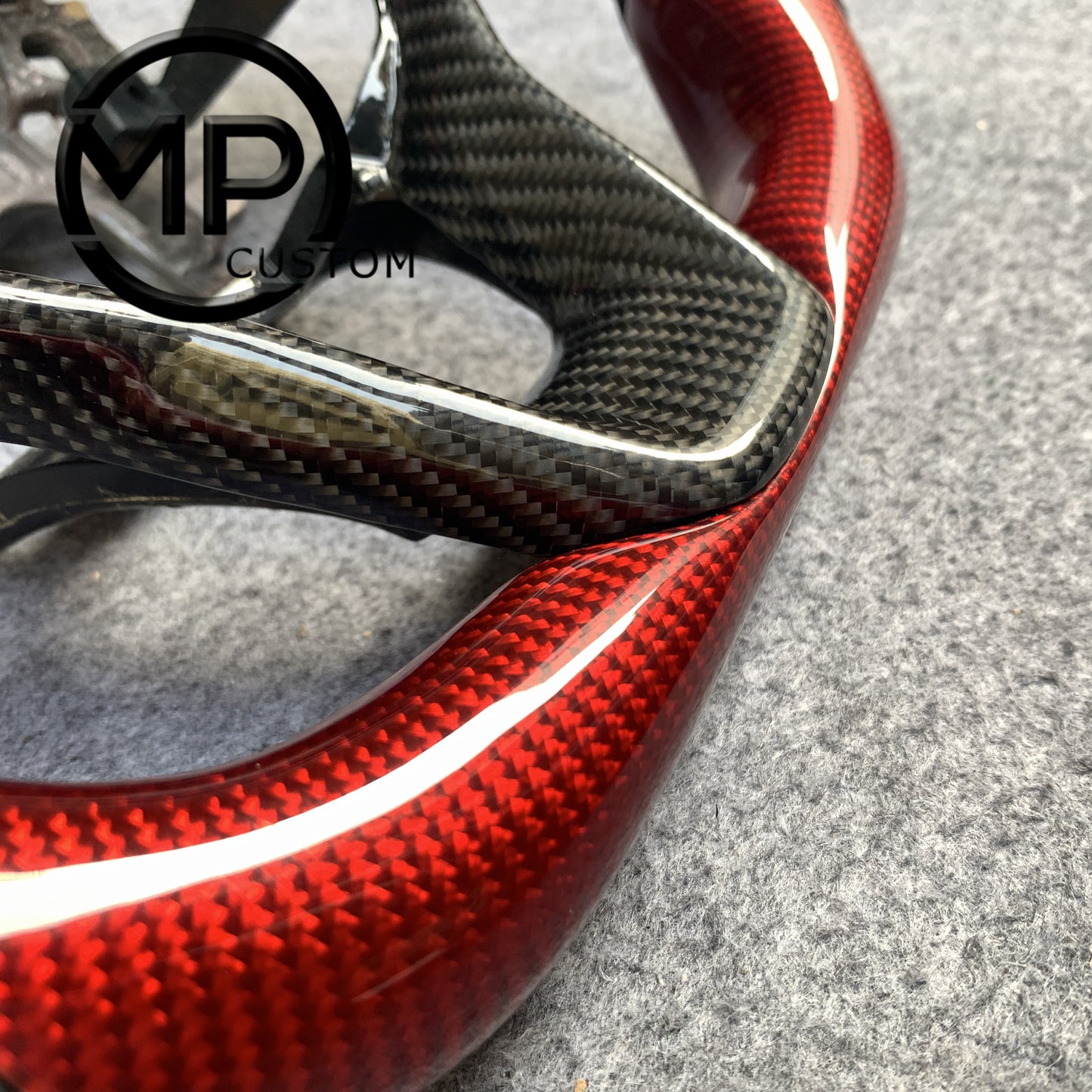 MPCUSTOM Fit For Honda 10th gen Accord/EXL EX LX 2018-2022/Insight 2019-2021 red carbon fiber steering wheel black smooth leather