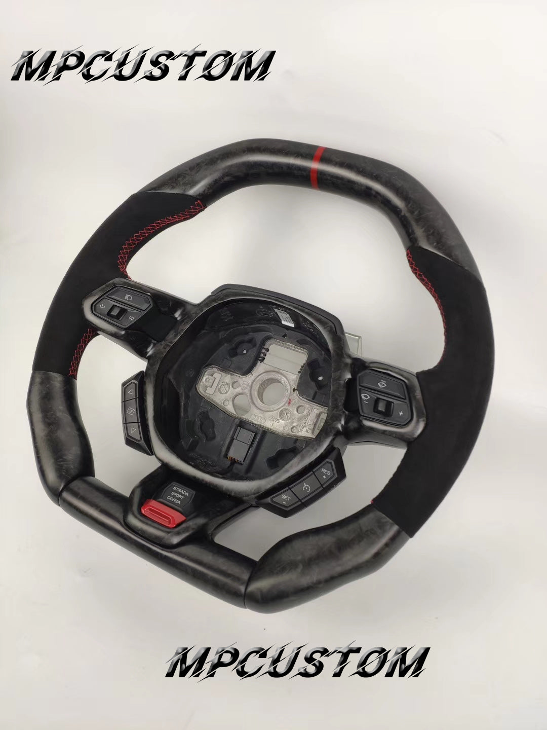 Mpcustom for Lamborghini Huracan 2014-2021 carbon fiber steering wheel matte and flat top