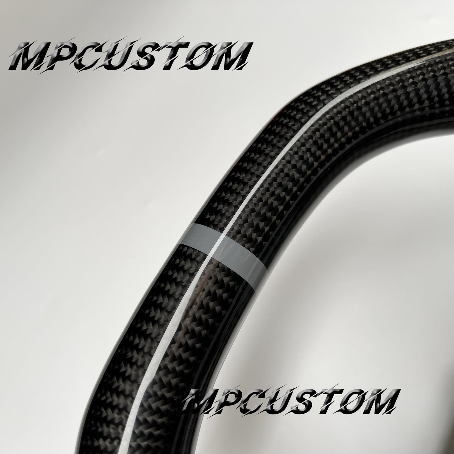 Mpcustom for Nissan GTR R35 2009-2016 carbon fiber steering wheel gray stripe line