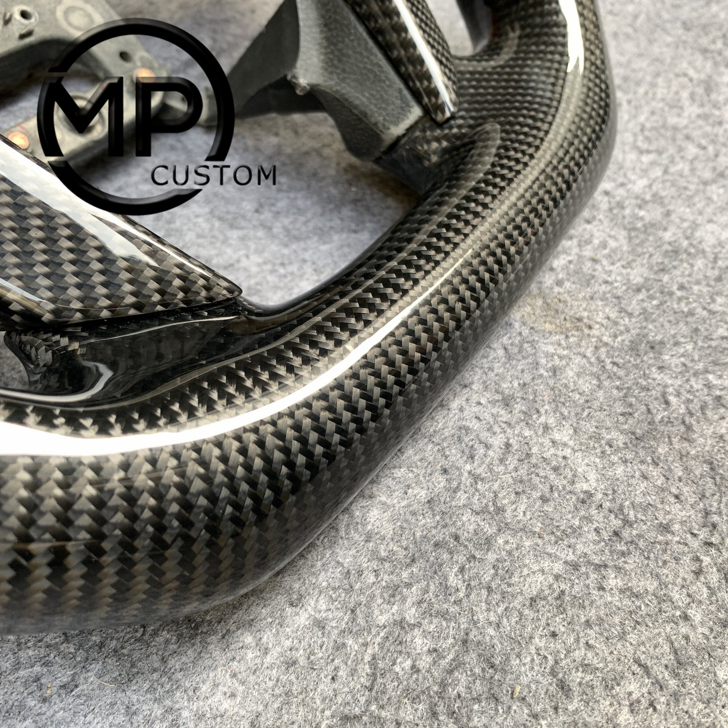 MPCUSTOM Fit For Honda 8th gen Accord/CP1 CP2 CP3/Pilot 2009-2015/Odyssey 2011-2017 carbon fiber steering wheel white perforatara leather white center line