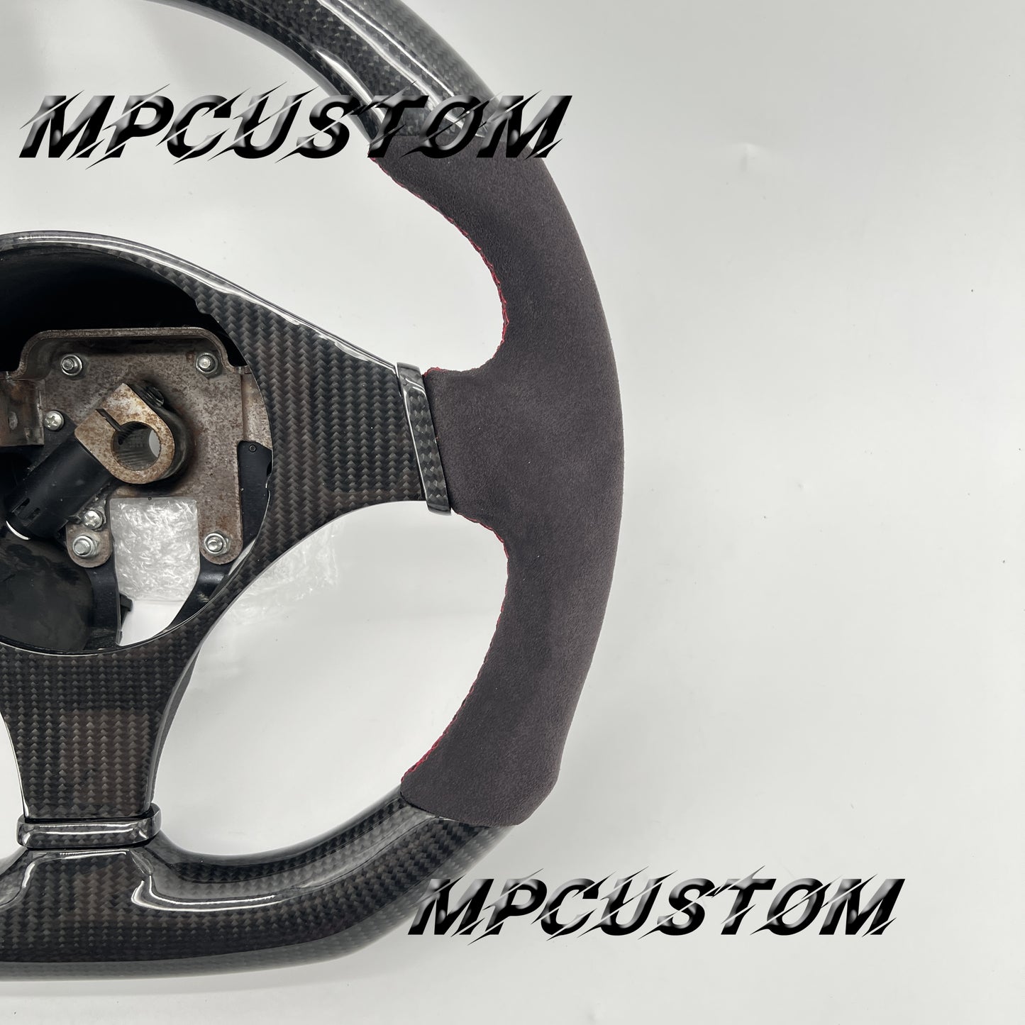 Mpcustom for Mitsubishi EVO9 carbon fiber steering wheel red stripe line
