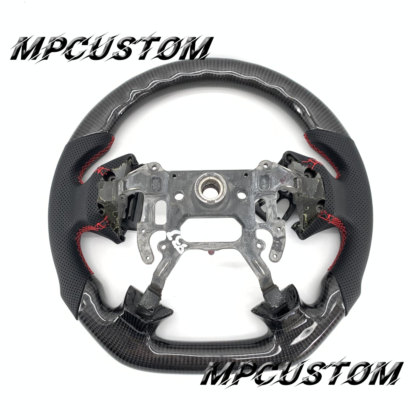 Mpcustom for Acura TL 2004-2006 carbon fiber steering wheel round top and flat bottom