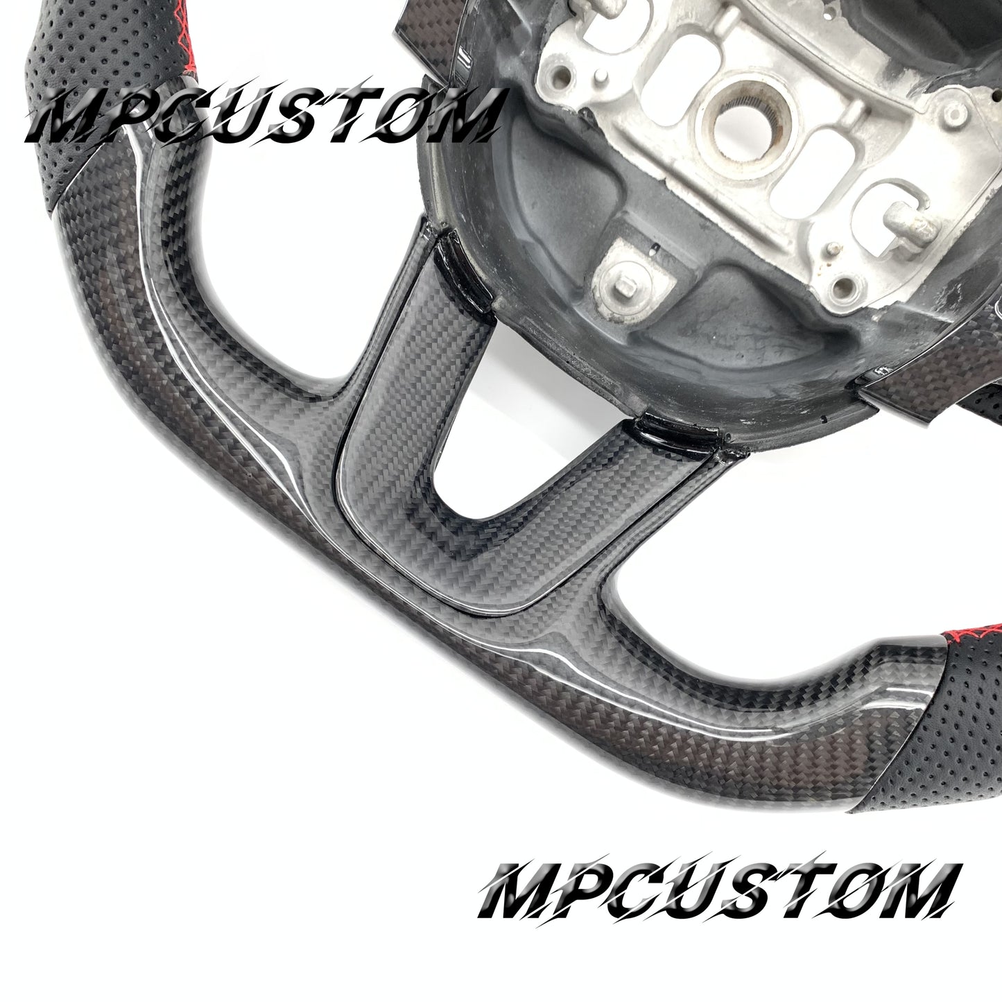 Mpcustom for Dodge SRT Challenger 2015-2021 carbon fiber steering wheel white stripe line