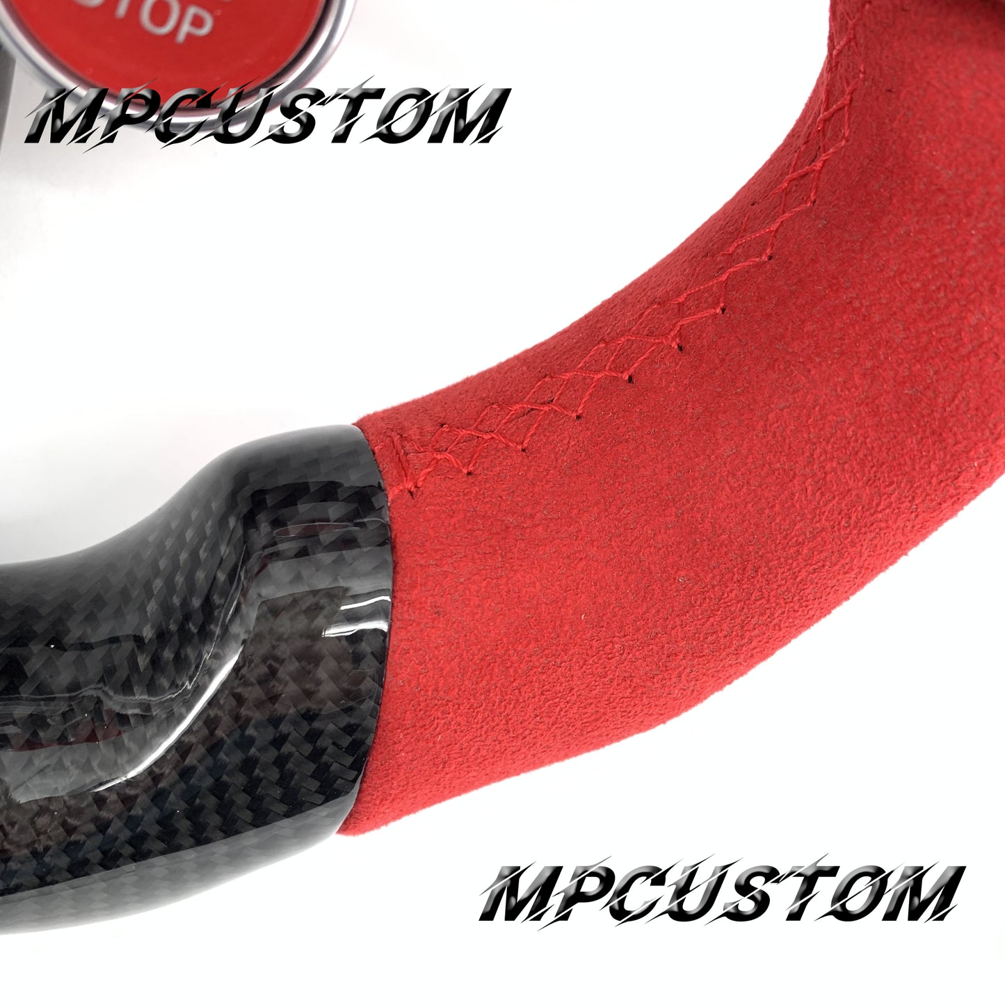 Mpcustom for Audi new R8 2016+ carbon fiber steering wheel red stripe line
