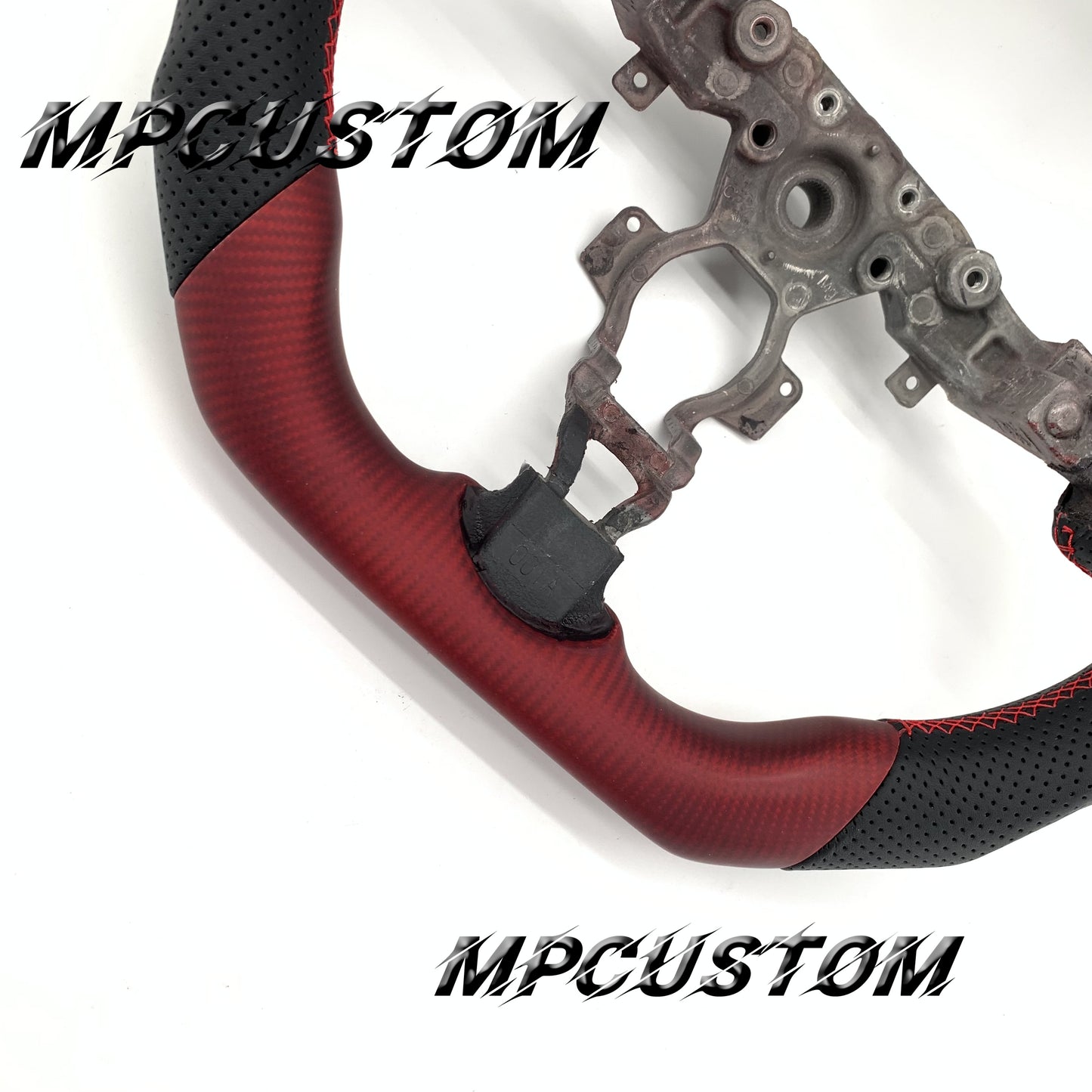 Mpcustom for Nissan 370z Juke z34 carbon fiber steering wheel black stripe line