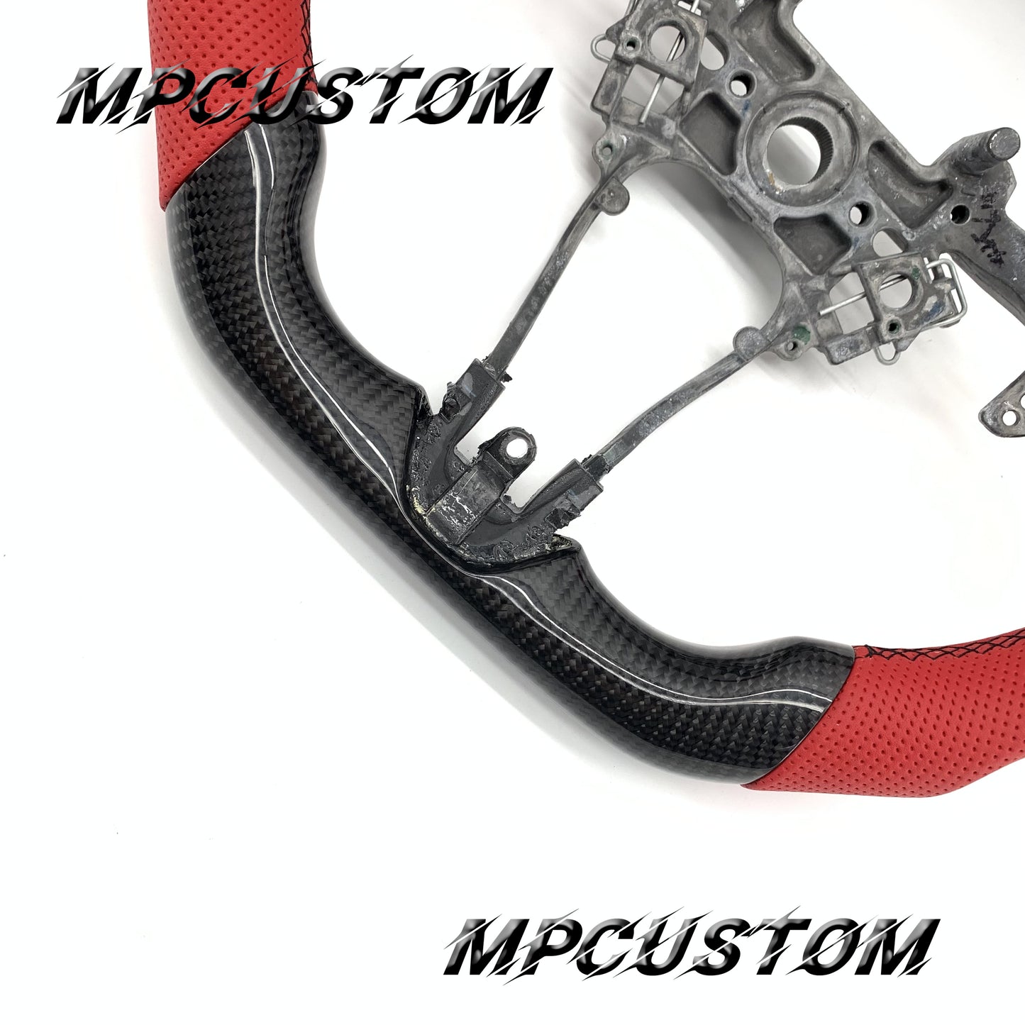Mpcustom for Acura RDX 2019-2021 carbon fiber steering wheel red stripe line