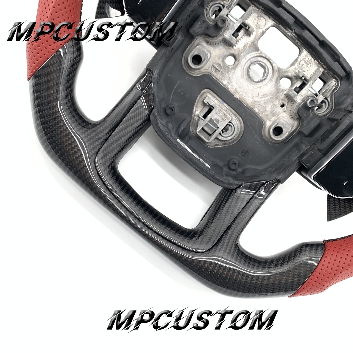 Mpcustom for Land Rover Range Rover carbon fiber steering wheel flat bottom and black stitching