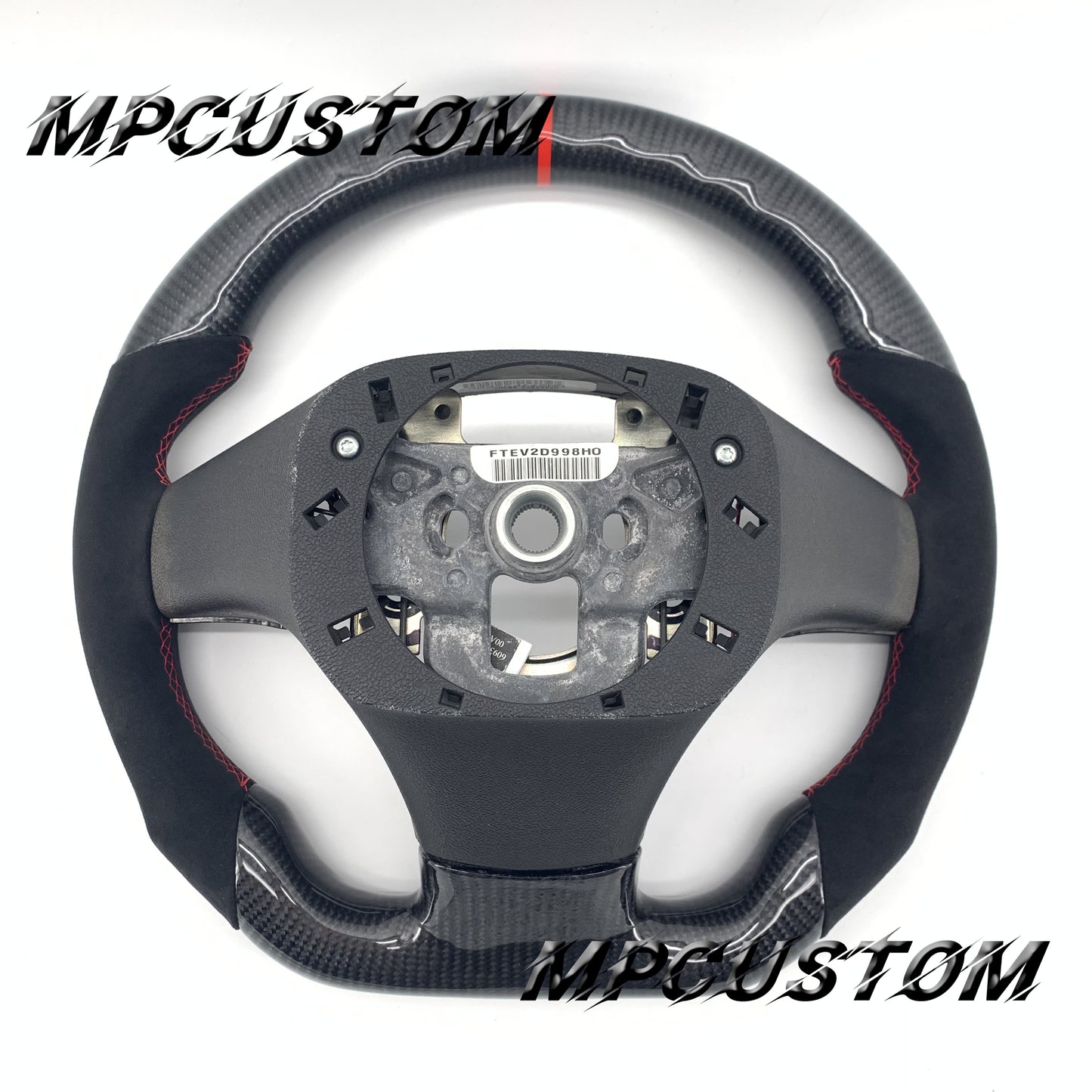 Mpcustom for Chevrolet Corvette C6 ZR1 Z06 carbon fiber steering wheel round top