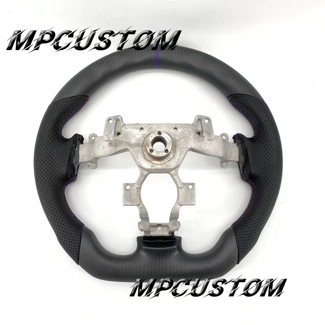 Mpcustom for Nissan GTR R35 2009-2016 carbon fiber steering wheel purple stripe line