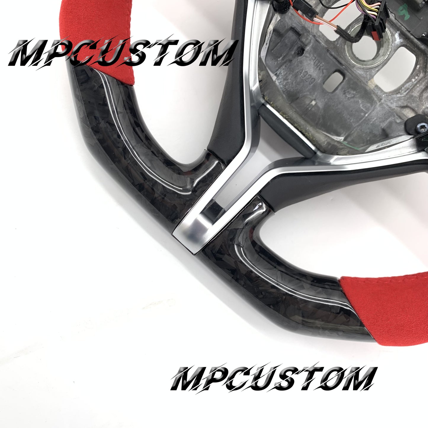 Mpcustom for Maserati Ghibli 2014-2019 carbon fiber steering wheel gloss and led