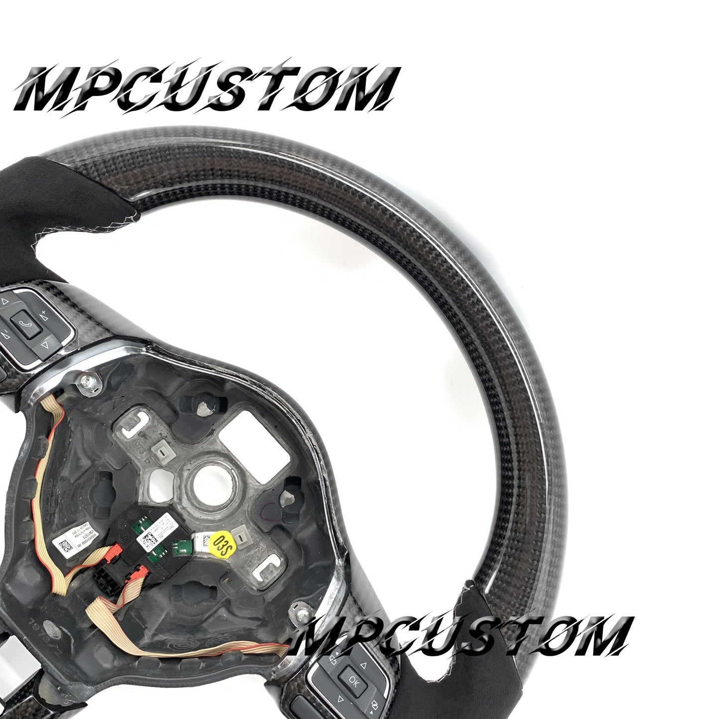 Mpcustom for Volkswagen MK6 R carbon fiber steering wheel flat bottom