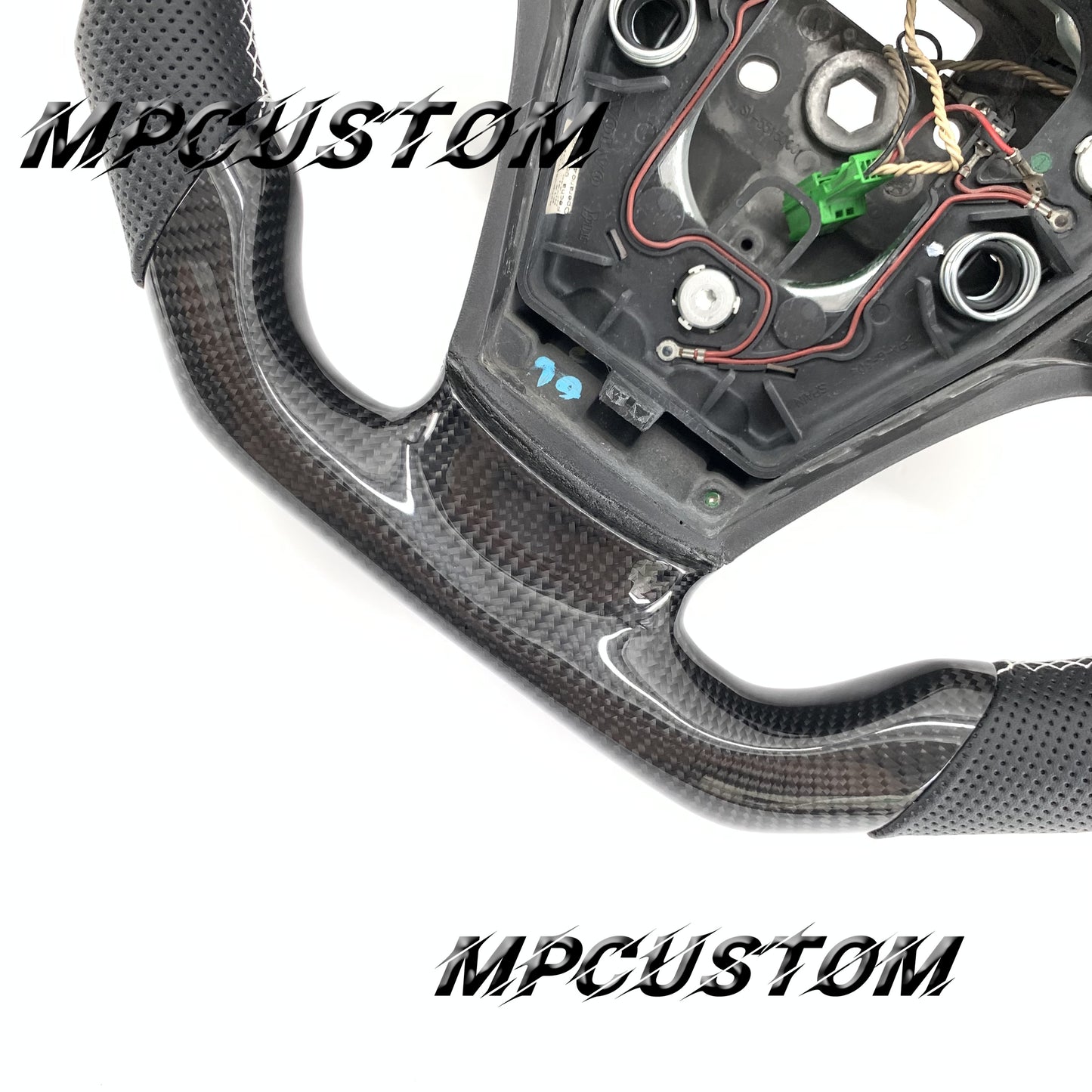 Mpcustom for Volvo S40 2008 carbon fiber steering wheel flat top