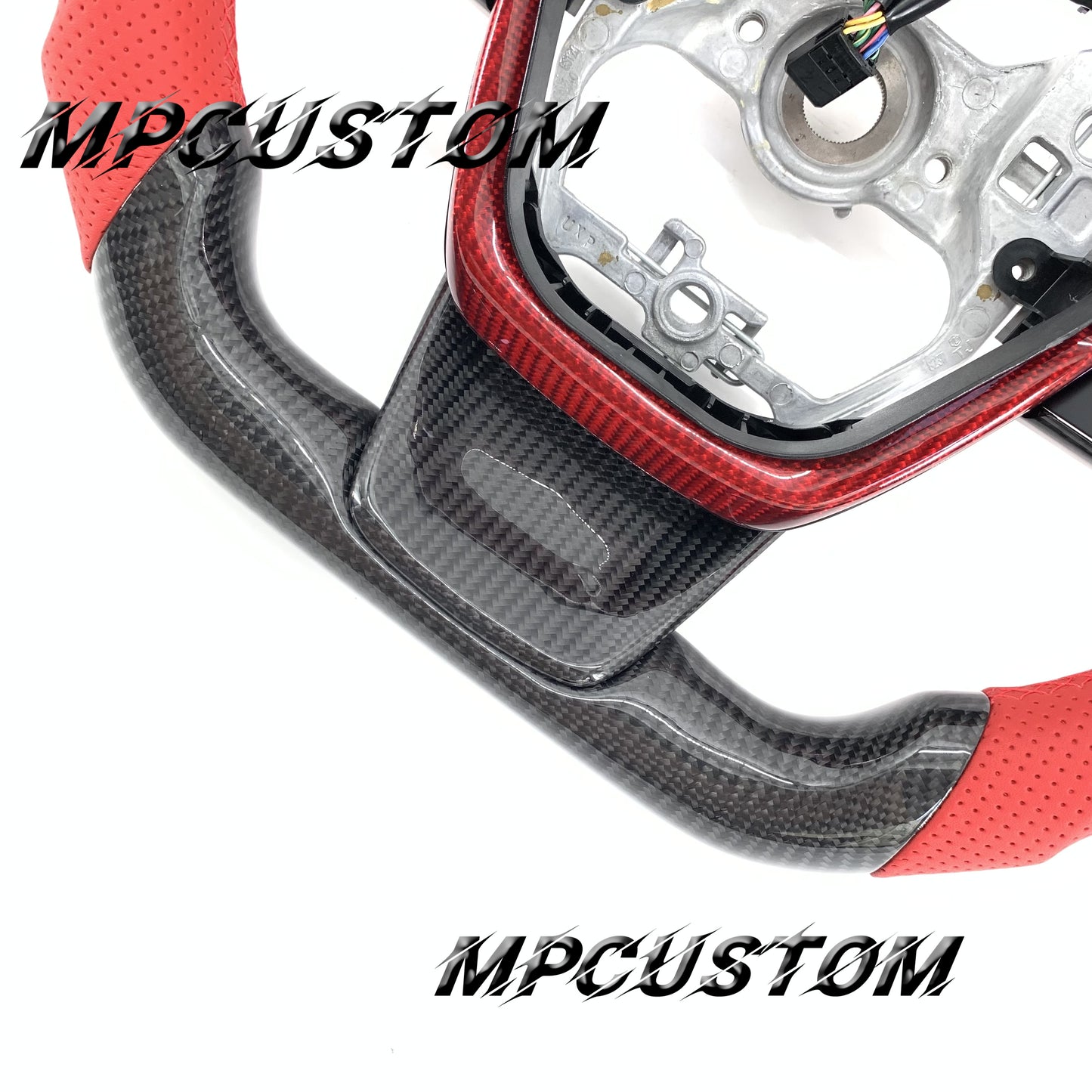 Mpcustom for Toyota Highlander 2022+ carbon fiber steering wheel red stripe line