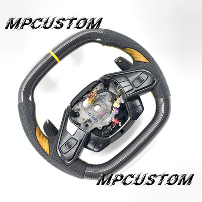 Mpcustom for Chevrolet Corvette C8 2020+ carbon fiber steering wheel yellow stripe line