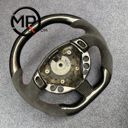 MPCUSTOM Fit For Maserati GT Granturismo Sport 2008-2019 Custom carbon fiber steering wheel gray Alcantara red center line