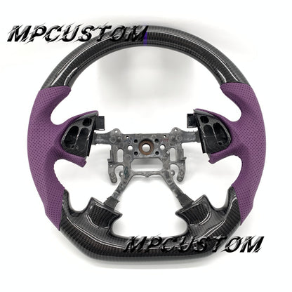 Mpcustom for Acura TL 2004-2006 carbon fiber steering wheel perforated leather