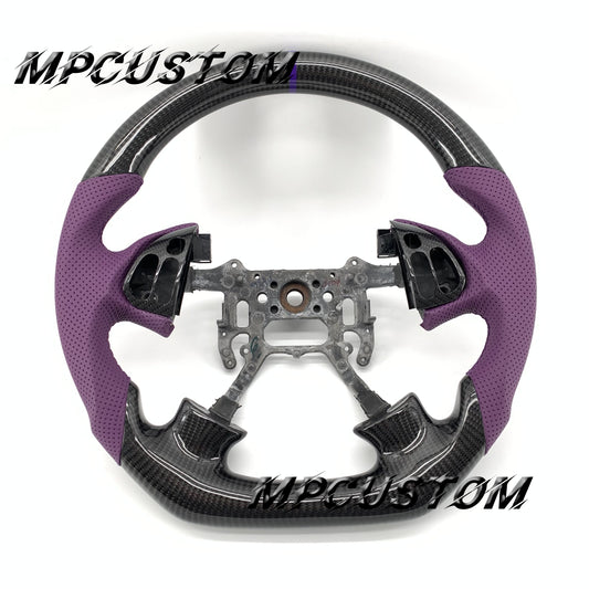Mpcustom for Acura TL 2004-2006 carbon fiber steering wheel perforated leather