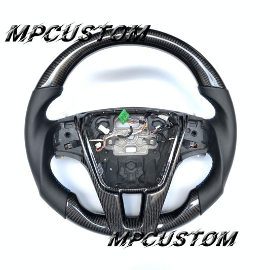 Mpcustom for Volvo v60R 2017 carbon fiber steering wheel gloss and flat bottom