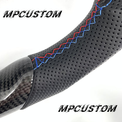Mpcustom for BMW 5 series F10/F11 carbon fiber steering wheel round top and flat bottom