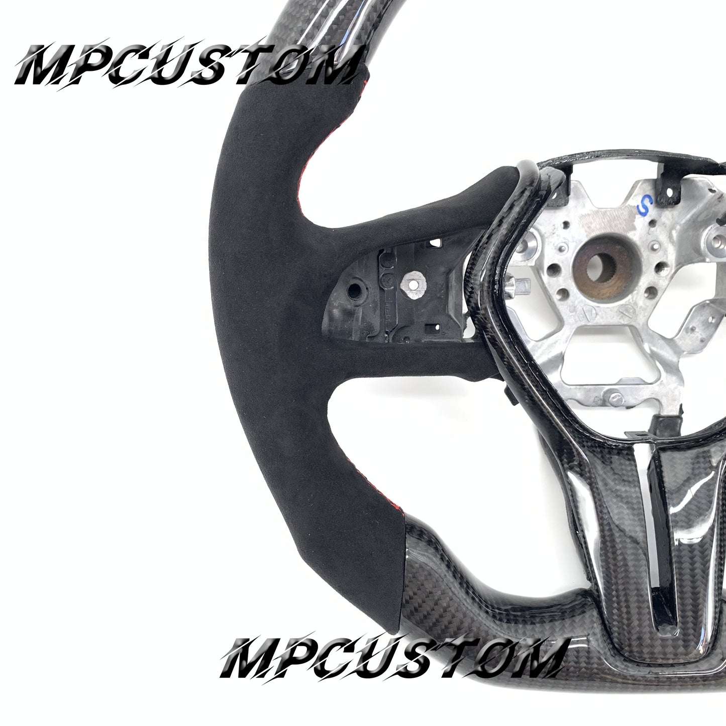 Mpcustom for Infiniti Q60 2016-2018 carbon fiber steering wheel gloss and round top
