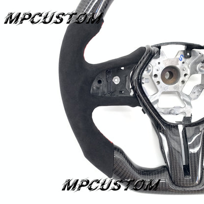 Mpcustom for Infiniti Q60 2016-2018 carbon fiber steering wheel gloss and round top