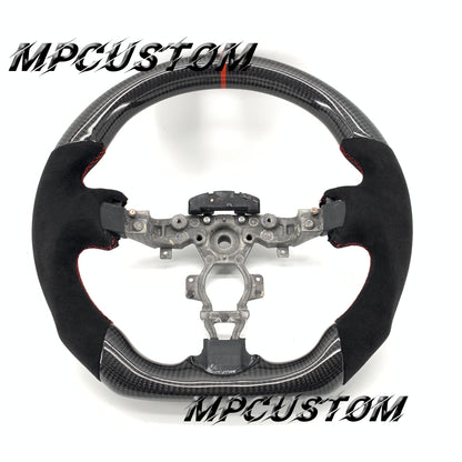 Mpcustom for Nissan 370z Juke z34 carbon fiber steering wheel red stripe line