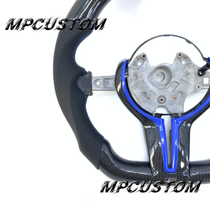 Mpcustom for BMW 2 series F22/F23/F44/F45 carbon fiber steering wheel blue trim