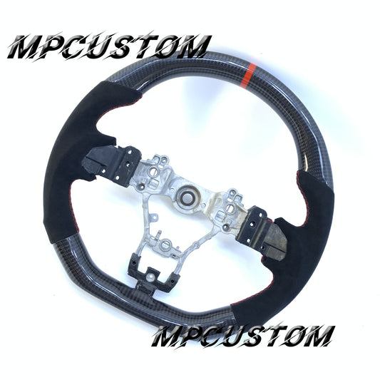 Mpcustom for Subaru 2015-2021 carbon fiber steering wheel flat bottom