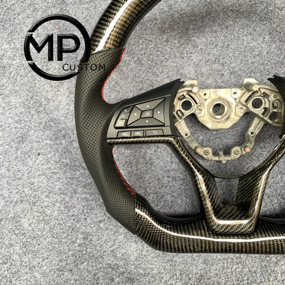 MPCUSTOM Fit For Nissan 2019-2025 Sylphy Altima Versa Sentra carbon fiber steering wheel black perforated leather