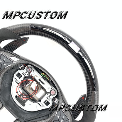 Mpcustom for Mercedes Benz c63 AMG carbon fiber steering wheel led