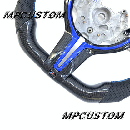 Mpcustom for BMW 4 series F32/F33/F36 carbon fiber steering wheel blue stitching