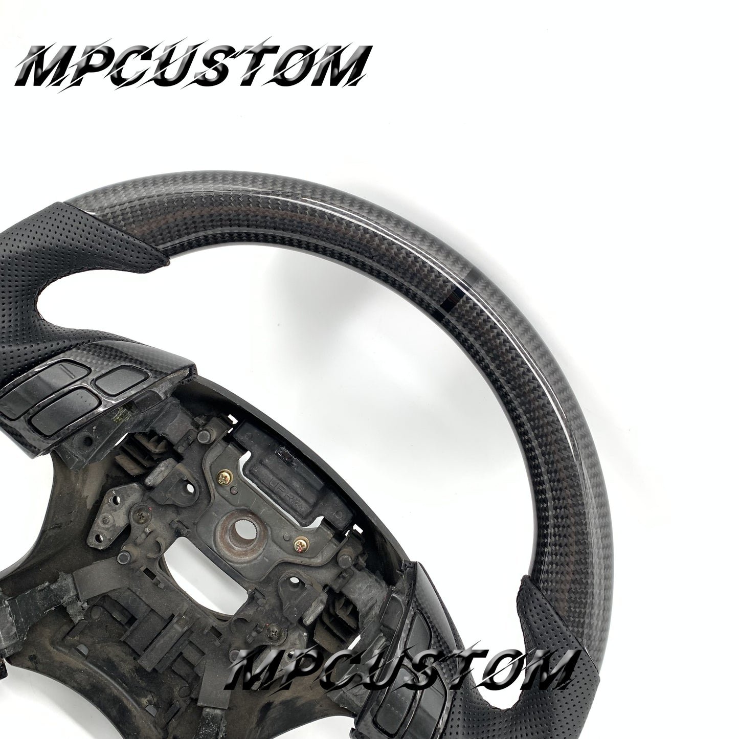 Mpcustom for Honda 7th gen Accord 2003-2007 carbon fiber steering wheel round top