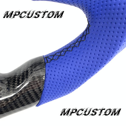 Mpcustom for Acura TL 2004-2006 carbon fiber steering wheel blue stripe line