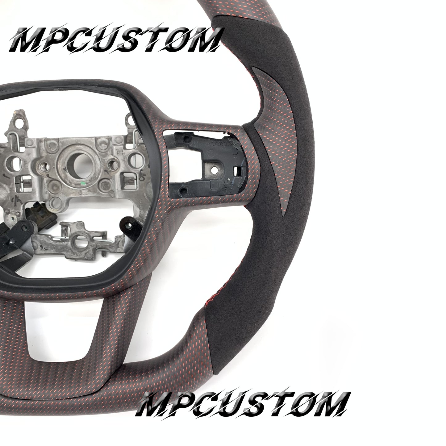 Mpcustom for Honda 11th gen Civic carbon fiber steering wheel round top