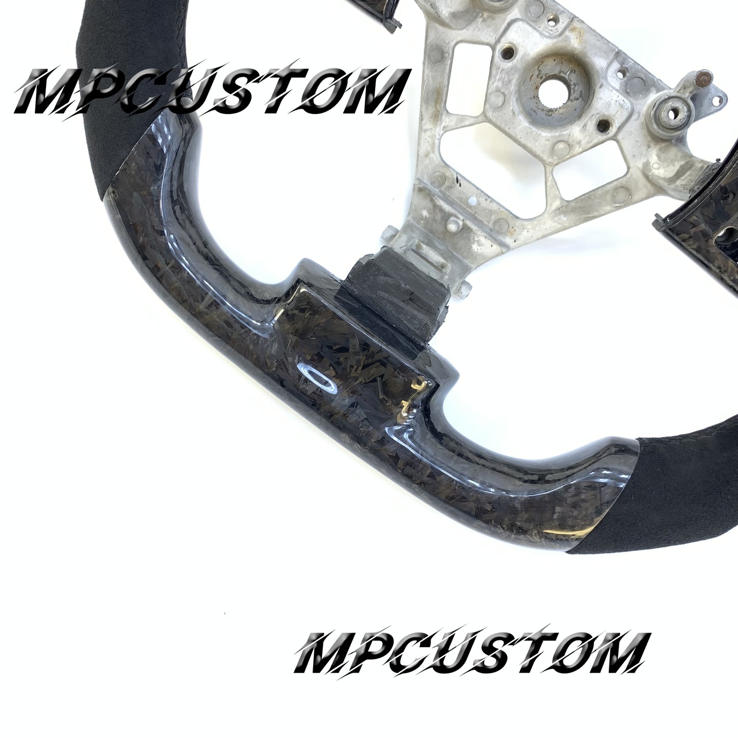 Mpcustom for Nissan 350z 2002-2009 carbon fiber steering wheel gloss and flat bottom