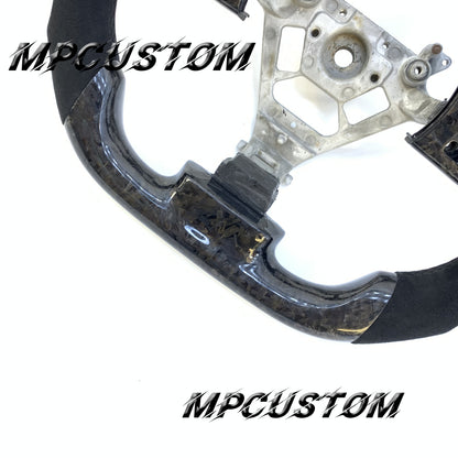 Mpcustom for Nissan 350z 2002-2009 carbon fiber steering wheel gloss and flat bottom