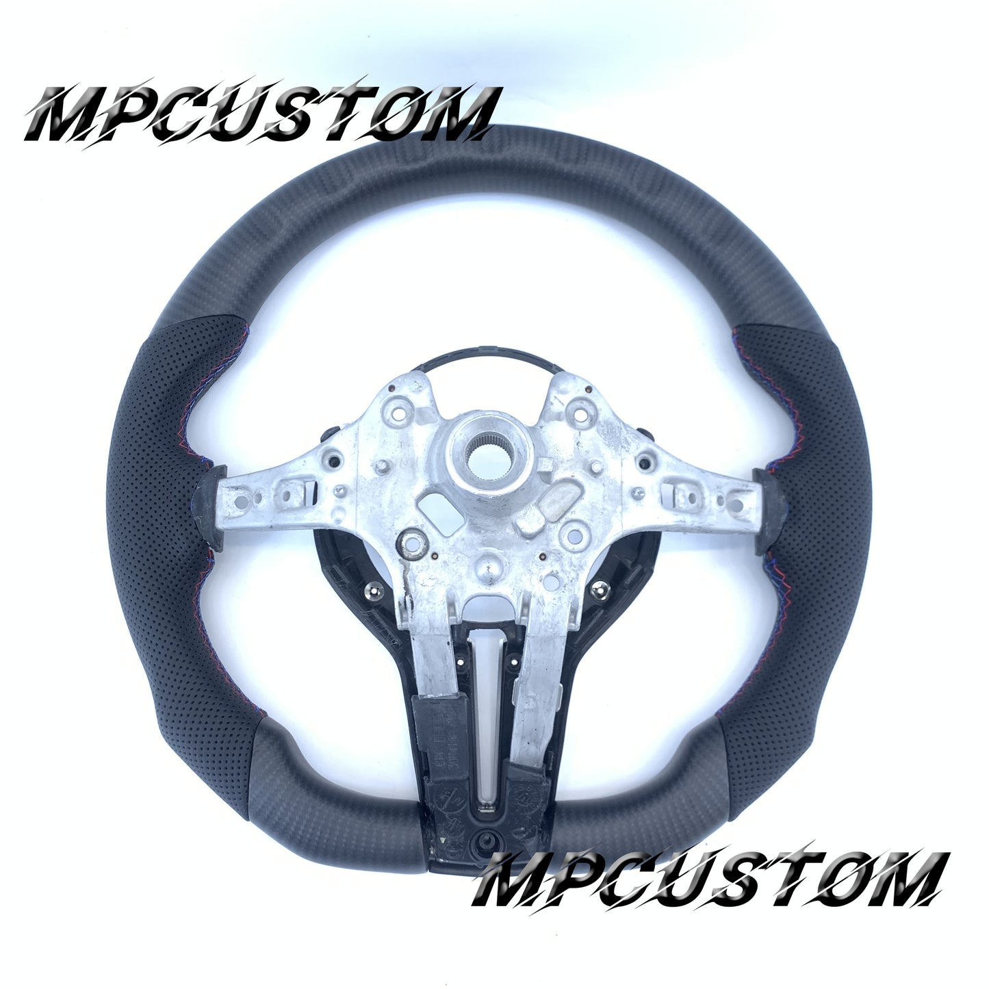 Mpcustom for BMW M3 carbon fiber steering wheel red stripe line