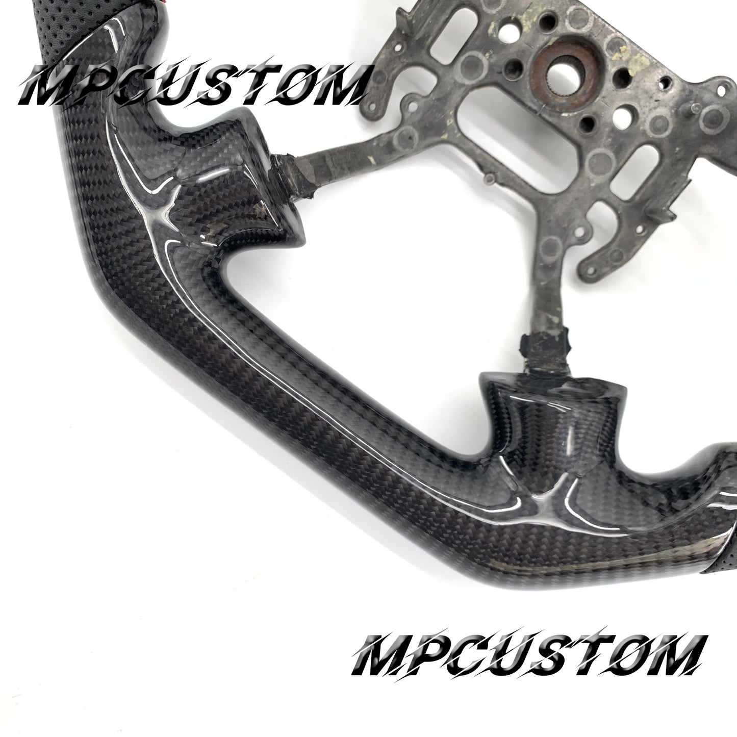 Mpcustom for Acura TL 2004-2006 carbon fiber steering wheel round top and flat bottom