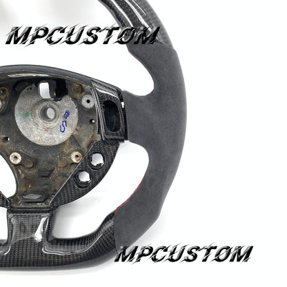 Mpcustom for Maserati GT carbon fiber steering wheel gloss and flat top