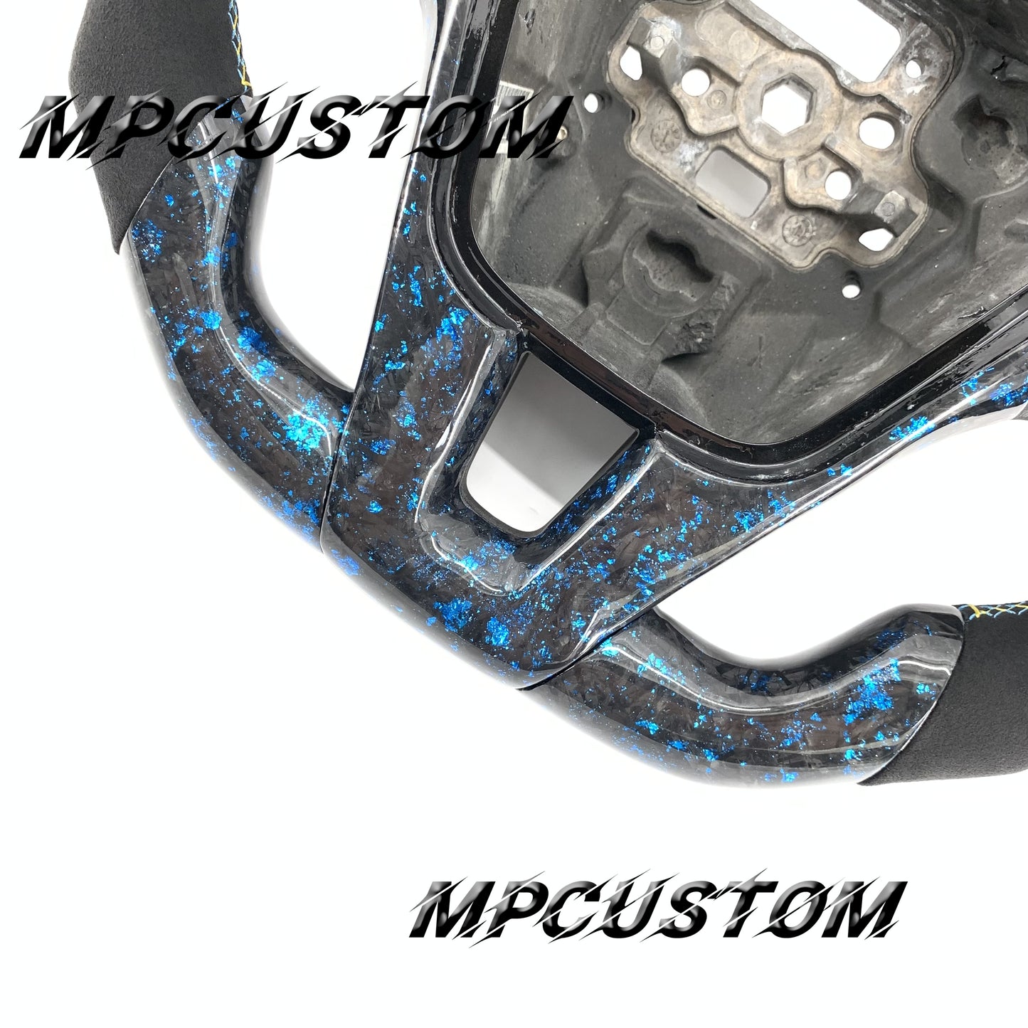 Mpcustom for Volvo v60R 2017 carbon fiber steering wheel gloss and flat top