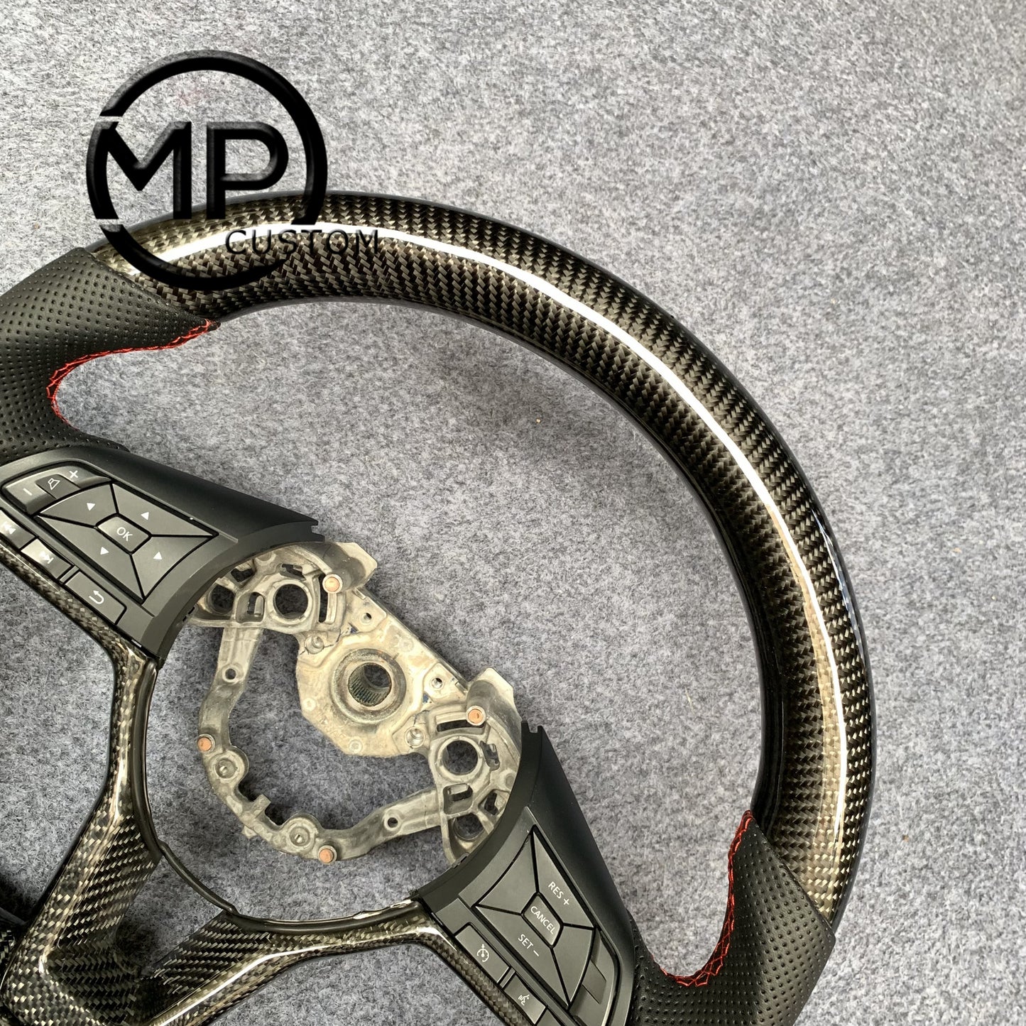 MPCUSTOM Fit For Nissan 2019-2025 Sylphy Altima Versa Sentra carbon fiber steering wheel black perforated leather