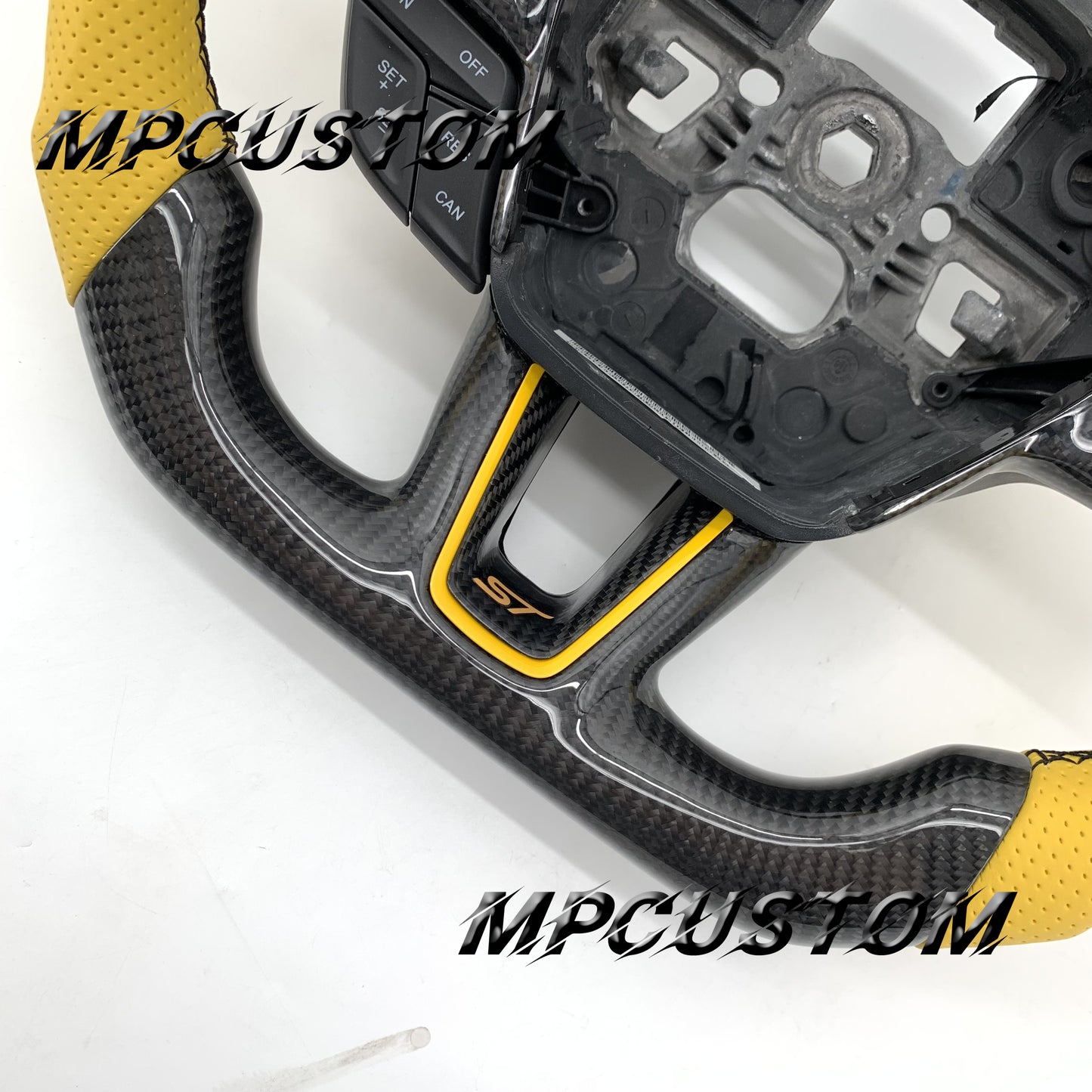 Mpcustom for Ford Focus MK3 ST RS carbon fiber steering wheel gloss carbon fiber